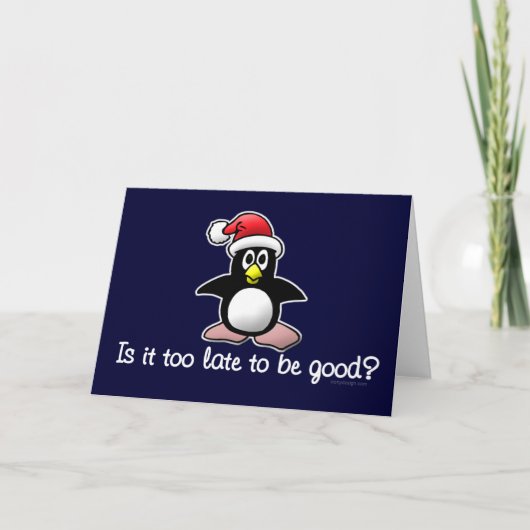 Ben Goed? De grappige Pinguïn van Kerstmis Feestdagen Kaart (Voorkant)