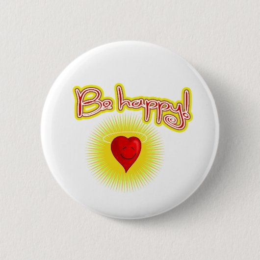 BEN HAPPY BUTTON! RONDE BUTTON 5,7 CM (Voorkant)
