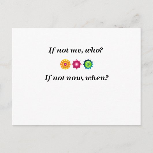 Ben ik gek, who? If not now, when? Briefkaart (Voorkant)