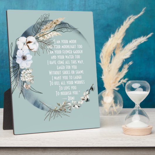  ben ik je moon Rumi Tabletop Art Fotoplaat (Zijkant)