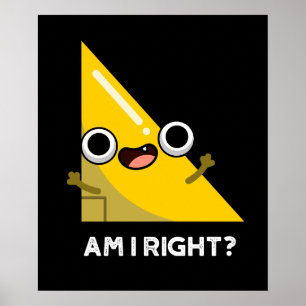 Ben ik juist grappig, rechte hoek, donkere bg poster