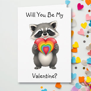 Ben ik mijn Valentijn?   LGBTQ-wasbeer Kaart