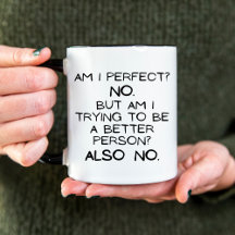 Ben ik perfect? Grappig handgeschreven minimalisti