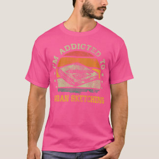 ben ik verslaafd aan urban sketching t-shirt