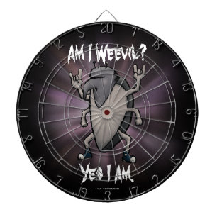 Ben ik Wekwaadaardige, zware metalen Cartoon Dartbord