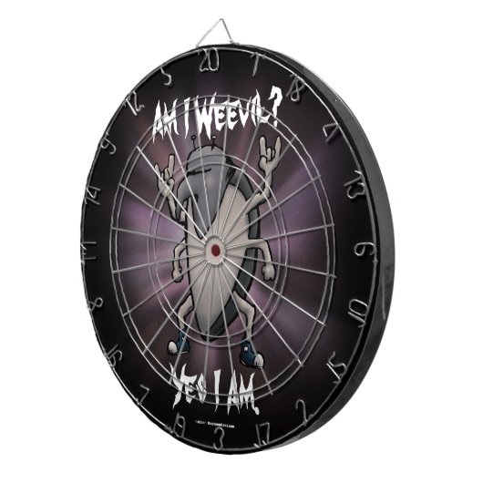 Ben ik Wekwaadaardige, zware metalen Cartoon Dartbord (Voorkant Rechts)