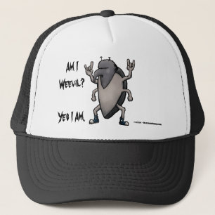Ben ik Wekwaadaardige, zware metalen Cartoon Trucker Pet