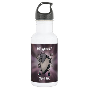 Ben ik Wekwaadaardige, zware metalen Cartoon Waterfles