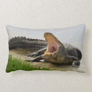 Ben je dapper? Slaap met me Alligator Kussen