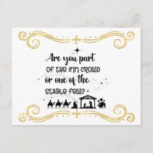 Ben je deel van de Inn Crowd? Christelijke kerst Briefkaart