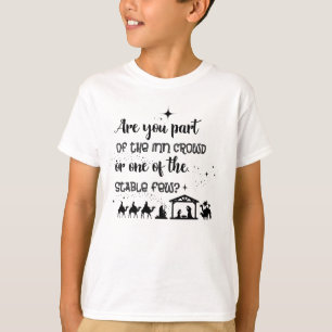 Ben je deel van de Inn Crowd? Christelijke kerst T-shirt