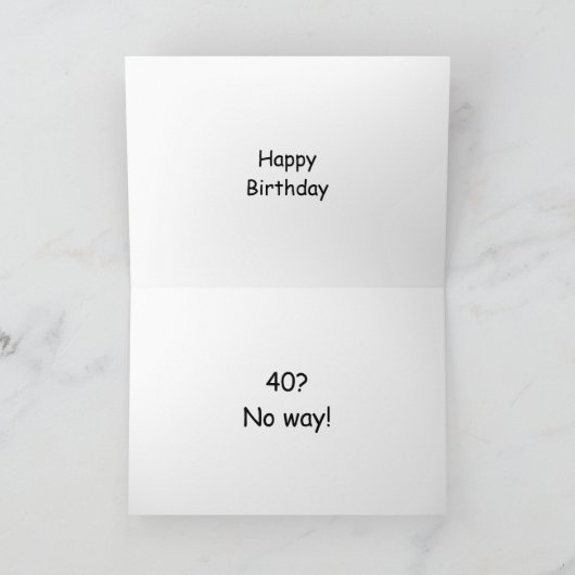 BEN JE EEN GRAPJE = 40ste VERJAARDAG HUMOR Kaart (Binnen)