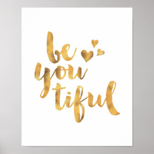 Ben je een mooie goudfolie-typografische poster? poster