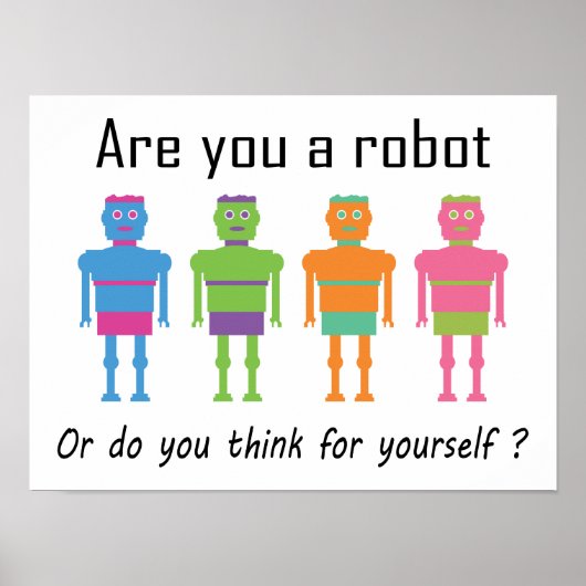 Ben je een Robot? Poster (Voorkant)