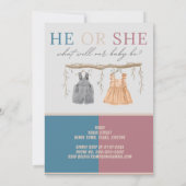 Ben je een teamboy of een meisje Geslacht onthulle Kaart (Achterkant)