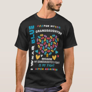 Ben je een trots autisme opa? Dit Draag ik Blauw f T-shirt