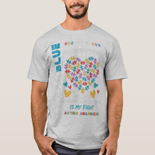 Ben je een trots autisme opa? Dit Draag ik Blauw f T-shirt