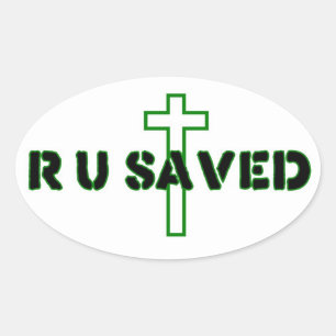 Ben je gered? ovale sticker