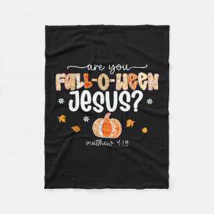 Ben Je Herfst O Ween Jezus Vintage Patch Pompoen Fleece Deken