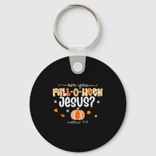 Ben Je Herfst O Ween Jezus Vintage Patch Pompoen T Sleutelhanger