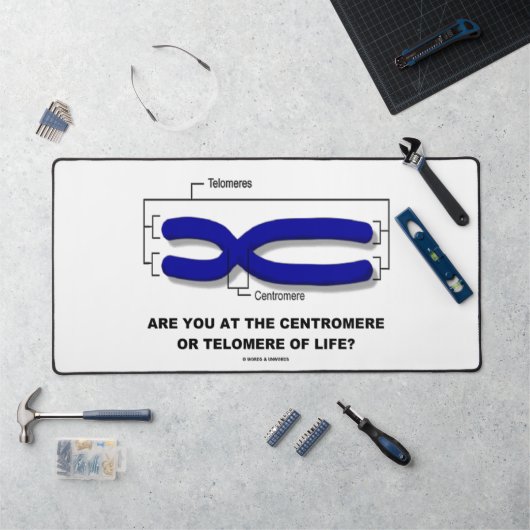 Ben je in het centrum of de telomeer van het leven bureaumat (Werkstation)