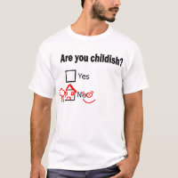 !!! Ben je kinderachtig? Mannen Basic T-Shirt, Whi