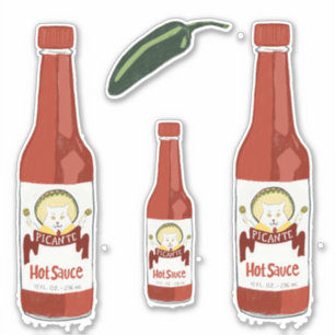 Ben je Kitten? Hot Sauce Cat met Maracas Salsa Sticker