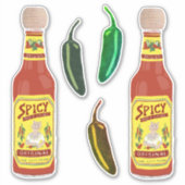 Ben je Kitten? Hot Sauces Cute Cat Spicy Salsa Sticker (Voorkant)