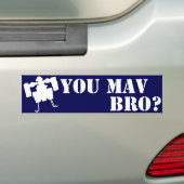 Ben je MAV Bro? Bumpersticker in blauw (Op auto)