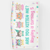 Ben je me aan het kitten? Kitty Cat Meisjes Verjaa Spandoek