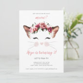 ben je mij aan het kitten verjaardagsuitnodiging kaart (Staand voorkant)