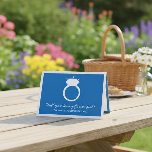 Ben je mijn Bloemenmeisje? Blue Ring Kaart