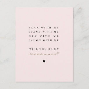 Ben je mijn Bridesmaid?   Bridesmaid Card Kaart
