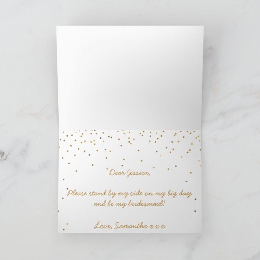 Ben je mijn Bridesmaid? Confetti (Binnen)