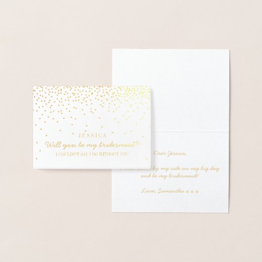 Ben je mijn Bridesmaid? Confetti Folie Kaarten (Display)