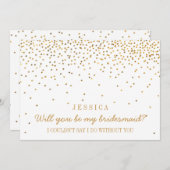 Ben je mijn Bridesmaid? Confetti Kaart (Voorkant / Achterkant)