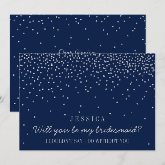 Ben je mijn Bridesmaid?  Confetti Kaart (Voorkant / Achterkant)