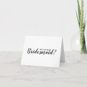 Ben je mijn Bridesmaid? Elegant proposal Kaart