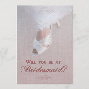 Ben je mijn Bridesmaid? in Roze! Kaart
