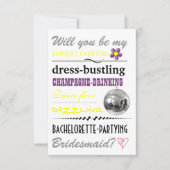 "Ben je mijn Bridesmaid?" Kaart (Voorkant)