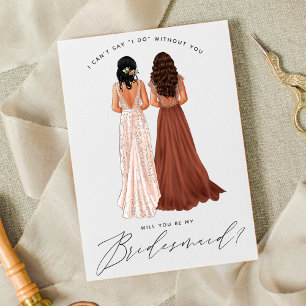 Ben je mijn Bridesmaid? Meisjes in geiten Kaart