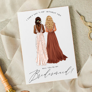 Ben je mijn Bridesmaid? Meisjes in geiten Kaart