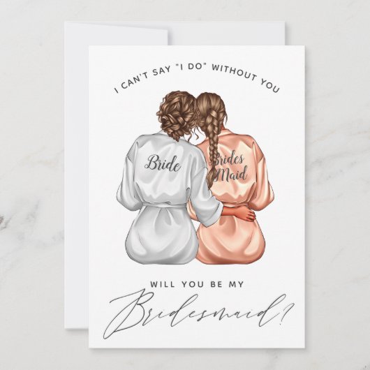 Ben je mijn Bridesmaid? Meisjes in zijderouben IV Kaart (Voorkant)