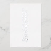 Ben je mijn Bridesmaid? Modern Script Silver Folie Uitnodiging (Voorkant)