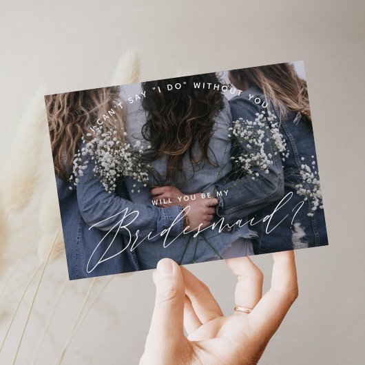 Ben je mijn Bridesmaid? Roos Gold & Blush Invit Kaart