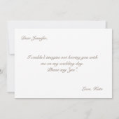 Ben je mijn Bridesmaid? Rustic  Lace Kaart (Achterkant)