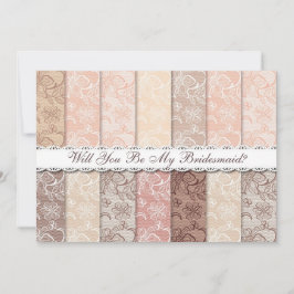 Ben je mijn Bridesmaid? Rustic  Lace Kaart