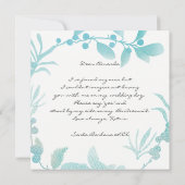 Ben je mijn Bridesmaid Silver Tiffany Wreath? Kaart (Achterkant)