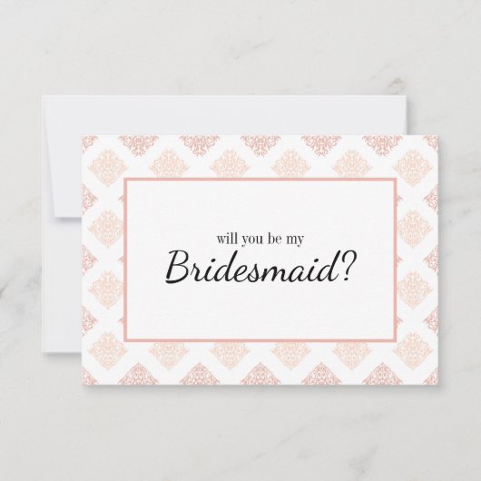 Ben je mijn Bridesmaid Soft Peachy Blush Damask? (Voorkant)