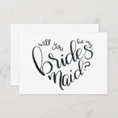 Ben je mijn Bridesmaid? - Voorstel van Bridesmaid RSVP Kaartje (Voorkant / Achterkant)